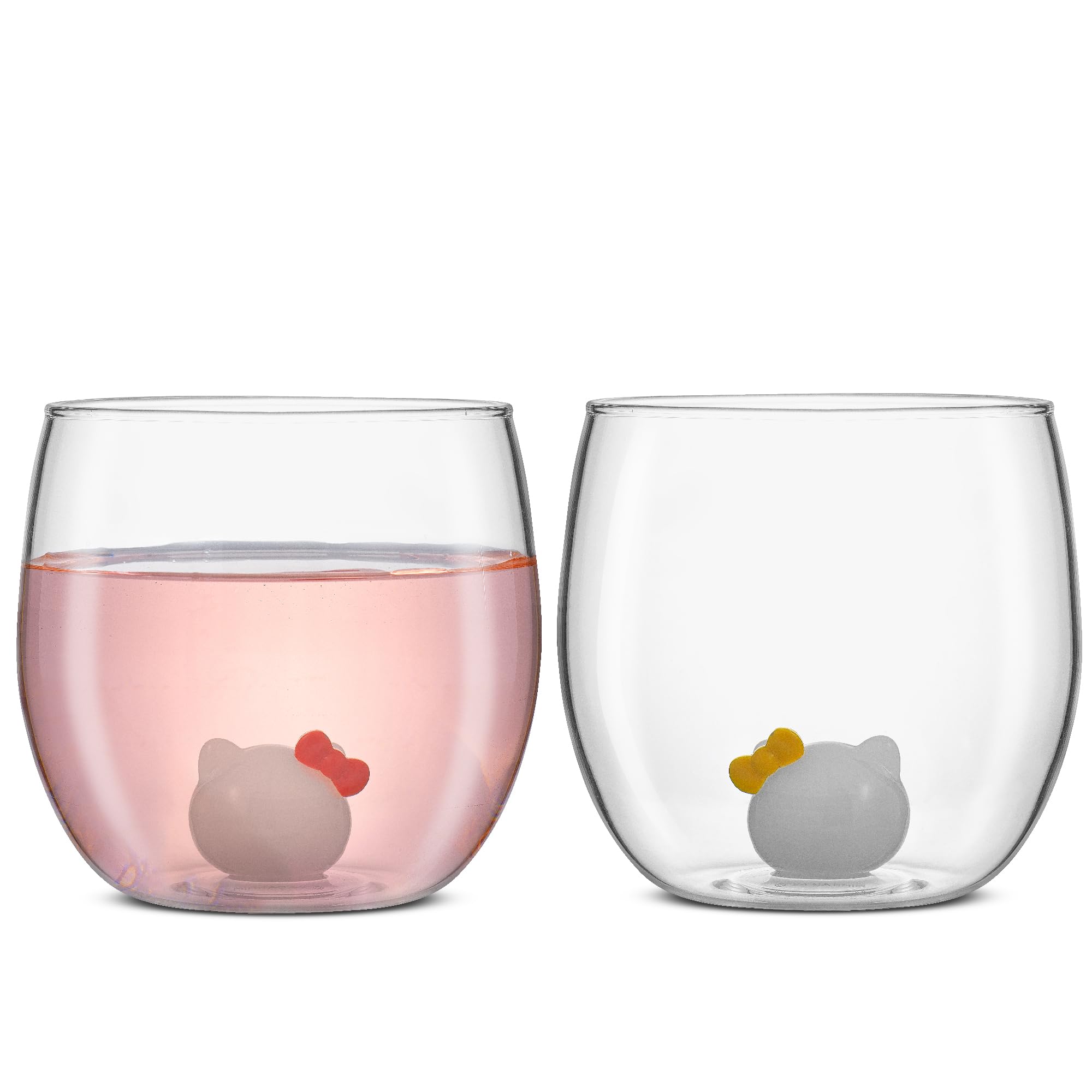 Amazon.com | JoyJolt Hello Kitty & Mimmy 3D Icon Short Drinking